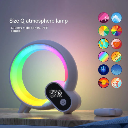 Bluetooth Q Light Analog Sunrise Digital Display Alarm Clock