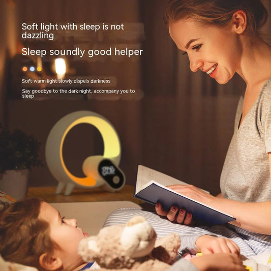Bluetooth Q Light Analog Sunrise Digital Display Alarm Clock 